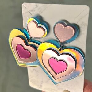 Acrylic hearts earrings